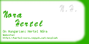 nora hertel business card